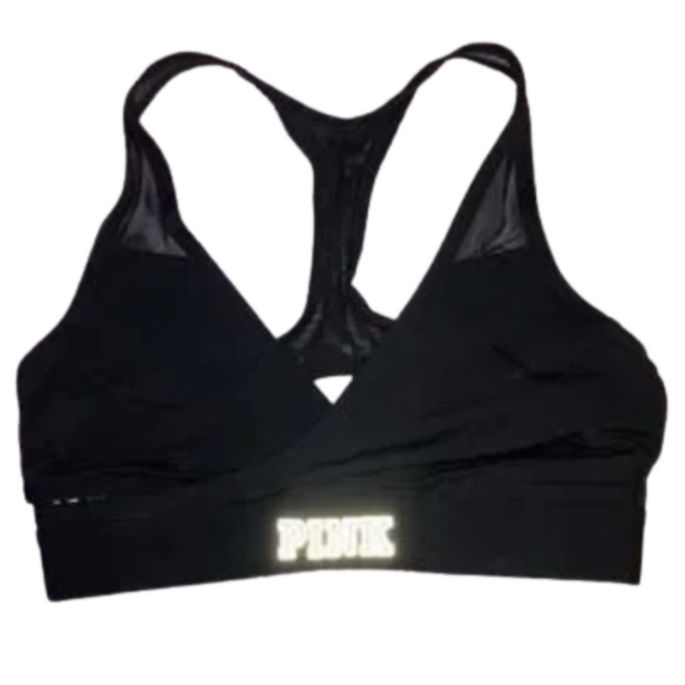 L | Black Mesh Sports Bra